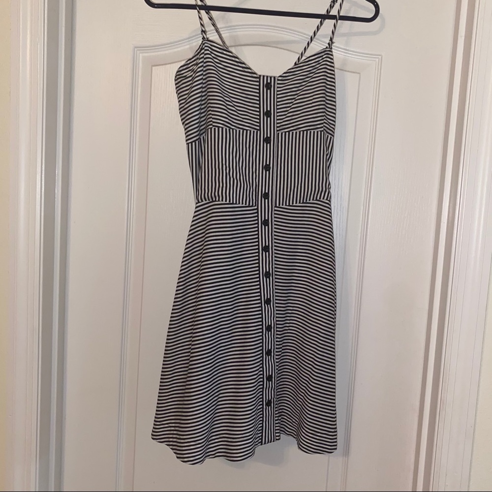 DC black and white stripe dress